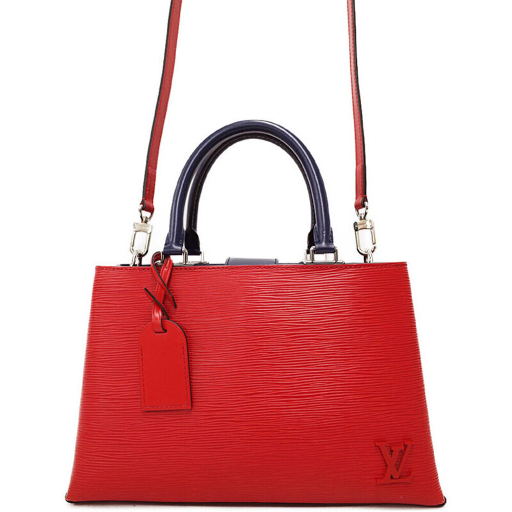 Louis Vuitton Epi Kleber Leather Shoulder Bag Red